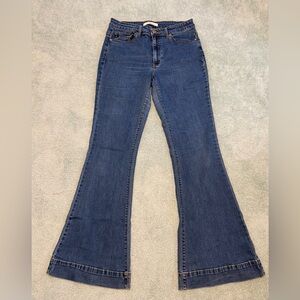 KanCan High-Rise Flared Women's Jeans - Dark Blue, sz 11/29